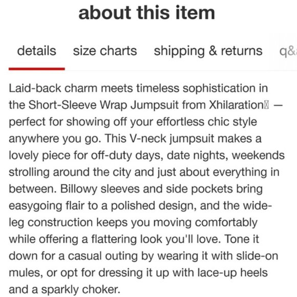 Like New Xhilaration Short Sleeve Wrap Jumpsuit XS - Picture 3 of 10